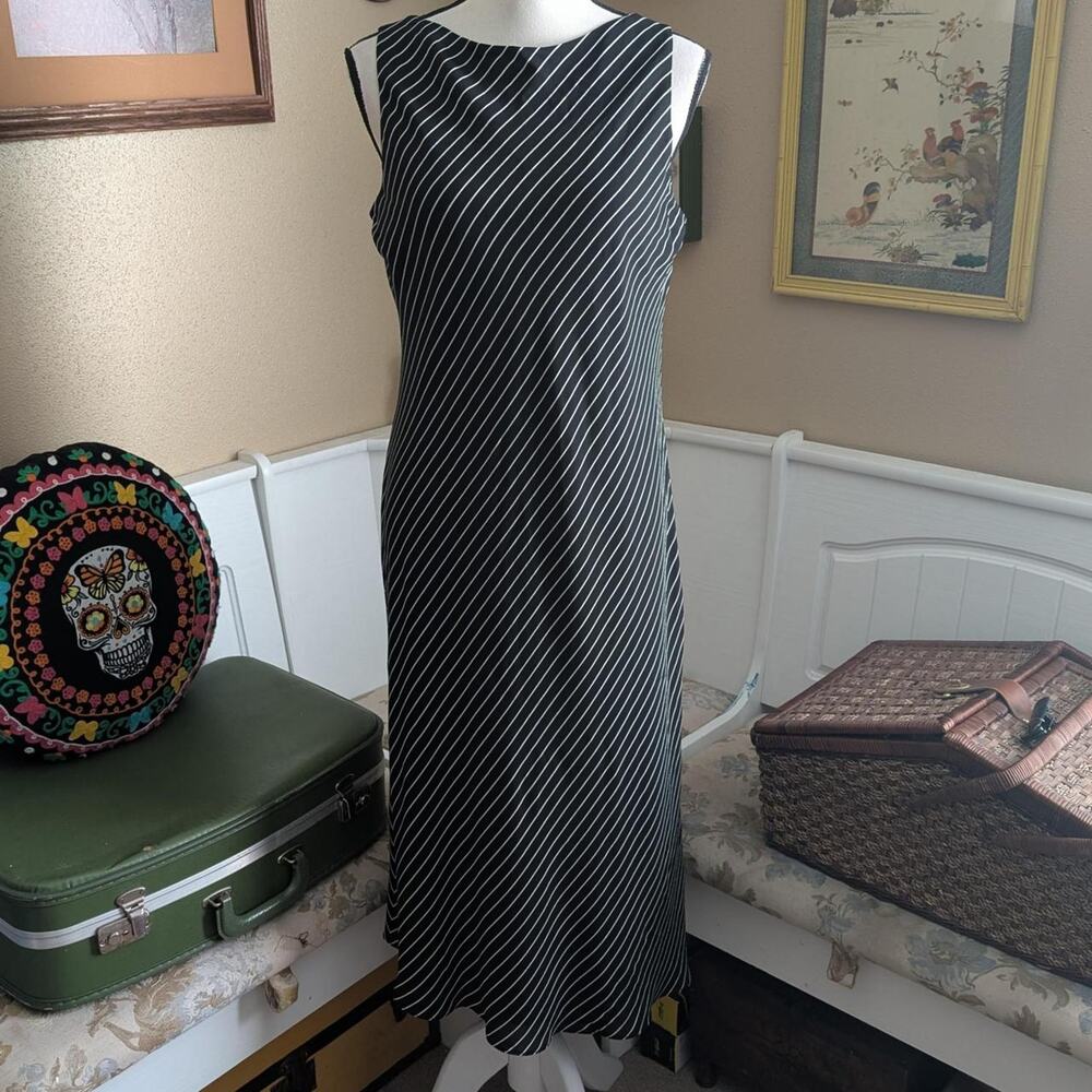 Y2K/2000s Ralph Lauren Diagnol Striped Midi
